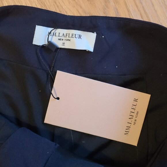 NEW NWT! M.M. LAFLEUR CLOONEY DRESS PANTS WASHABLE WOOL WIDE LEG FLARE sz 10 - Picture 8 of 9